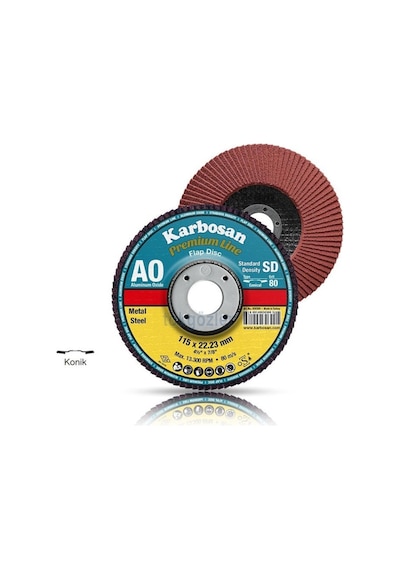 Karbosan 982980 Premium Line Flap Disk Zımpara 60 Kum 115X22.23Mm