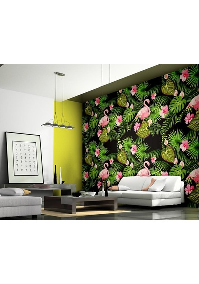 Flamingo Desenli Duvar Kağıdı (359267138)