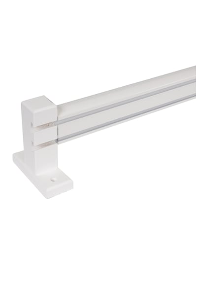 Ahşap Başlıklı Alüminyum Dekoratif Ray Korniş Beyaz 100 CM
