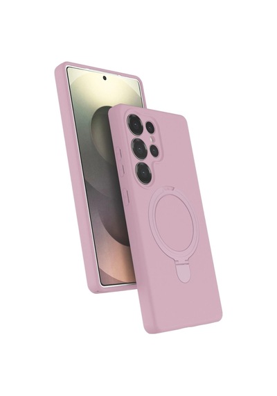 Galaxy S23 Ultra Regal Magsafe Standlı Kapak - Açık Pembe