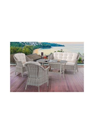 Rattan Orkide Bahçe Takımı 2+1+1+masa Cappuccino Çok Renkli Rattan Orkide Bahçe Takımı 2+1+1+masa Cappuccino Çok Renkli
