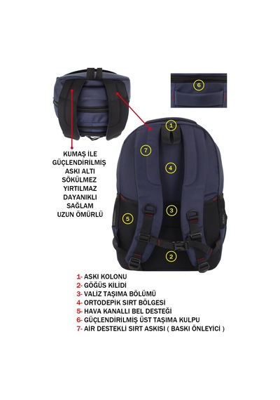 Case Club Dada 01 Orta-lise-üniversite Günlük Okul Sırt Çantası 15,6 İnç Su Geçirmez Kumaş Darbe Emici Koruma Lacivert Case Club Dada 01 Orta-lise-üniversite Günlük Okul Sırt Çantası 15,6 İnç Su Geçirmez Kumaş Darbe Emici Koruma Lacivert