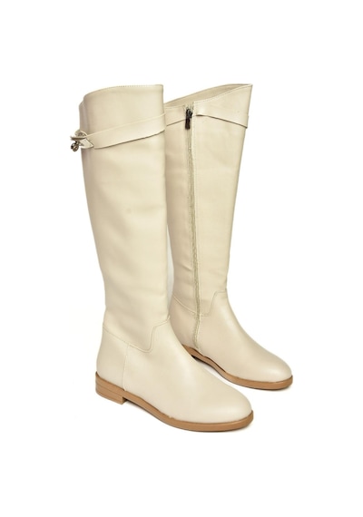 Fox Shoes T848443409 Bej Klasik Kadın Çizme Bej-suni Deri Bej