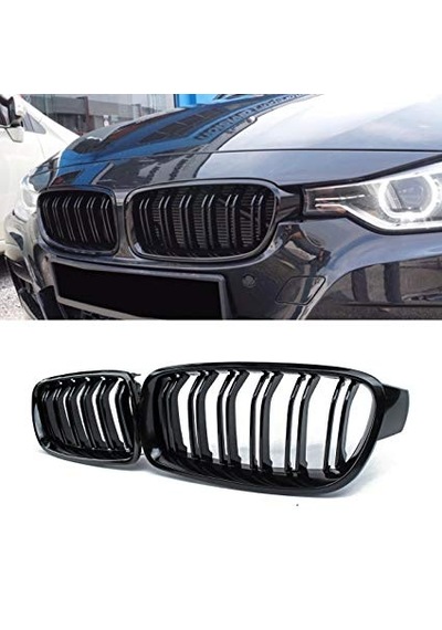 Bmw F30 2016-2017 3.Seri Parlak Siyah Çift Çizgi M3 Ön Panjur