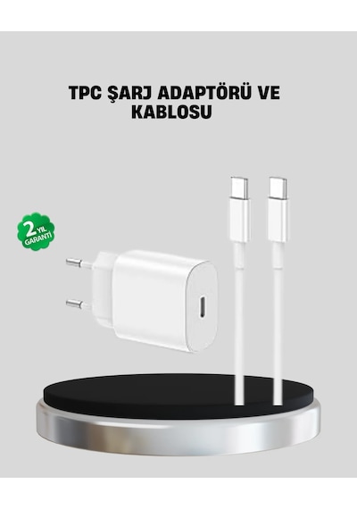 Apple iOS Uyumlu 20w Usb-c Hızlı Şarj Cihazı Telefon Ve Tablet İçin Beyaz