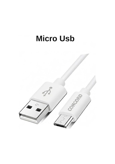 Concord C-321 2.1a 100cm Micro Usb Data Ve Şarj Kablosu - Beyaz