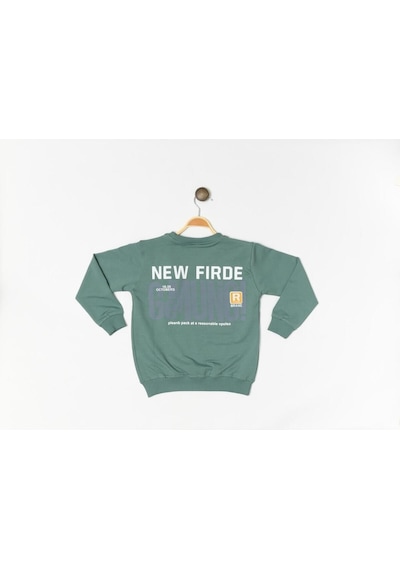 Modalı Çocuk Brane Cotton Rtr0006 Fermuar Detaylı Baskılı Swearshirt