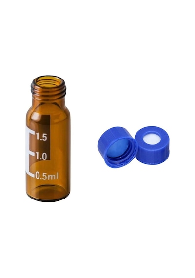 Borox Cam Vial Vida Kapaklı N9 - Amber 2 ML 100 Adet