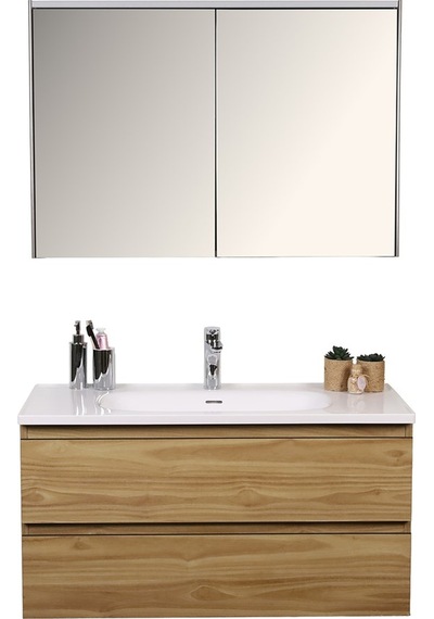 Kobos Lignum 100 Cm Banyo Dolabı Seti Meguro Ahşap