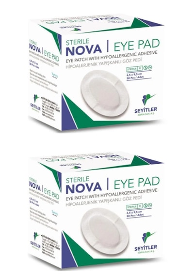 Nova Ped Yetişkin Göz Kapama Bandı Göz Pedi 2 x 50'li 6.5 x 9.5 CM