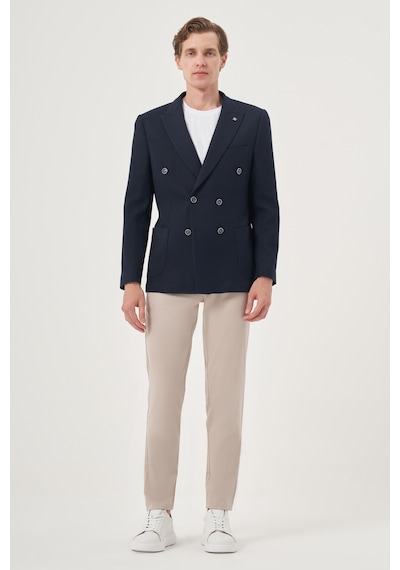 Morven Erkek Lacivert Poliviskon Kruvaze Desenli Slim Fit Sivri Yaka Ceket 25ms002022200 Lacivert Morven Erkek Lacivert Poliviskon Kruvaze Desenli Slim Fit Sivri Yaka Ceket 25ms002022200 Lacivert