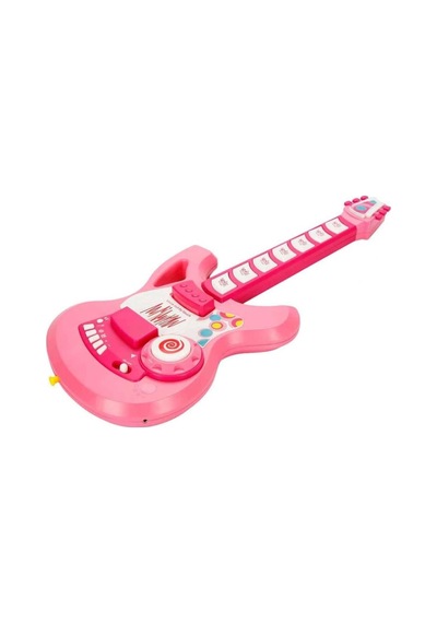 4933 Gitar Fonk Tuşlu Askılı Pembe Sesli