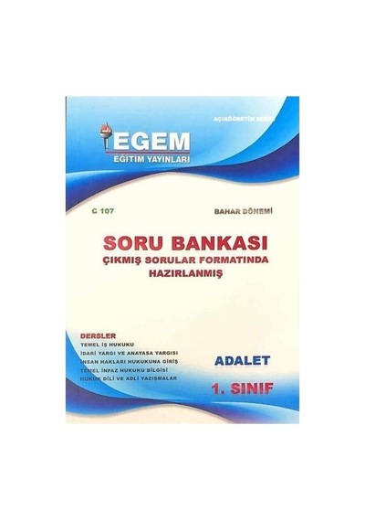Egem Aöf Adalet Dön 1-2. Sınıf Bahar Konu Soru Çıkmış Seti