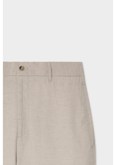 D'S Damat Ds Damat Comfort Fit Bej Keten Karışımlı Chino Pantolon 6hc03ort01350