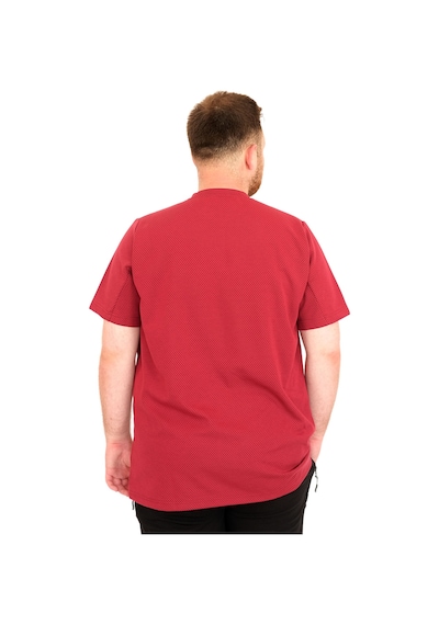 Mode Xl Büyük Beden Erkek T-shirt Bisiklet Yaka Dore U25034 Bordo Bordo