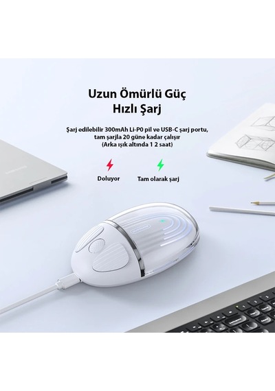Dux Ducis Cm Series Kablosuz Bluetooth 2.4ghz Şeffaf Mouse- 5775 Siyah