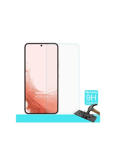 Microsonic Samsung Galaxy Uyumlu S22 Plus Tempered Glass Cam Ekran Koruyucu