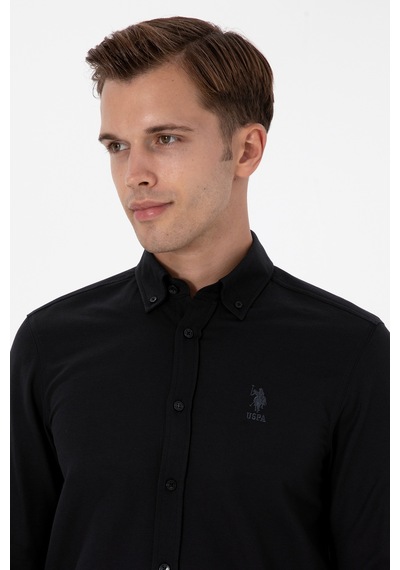 U.s. Polo Assn. Erkek Siyah Gömlek Basic 50307701-vr046 Siyah