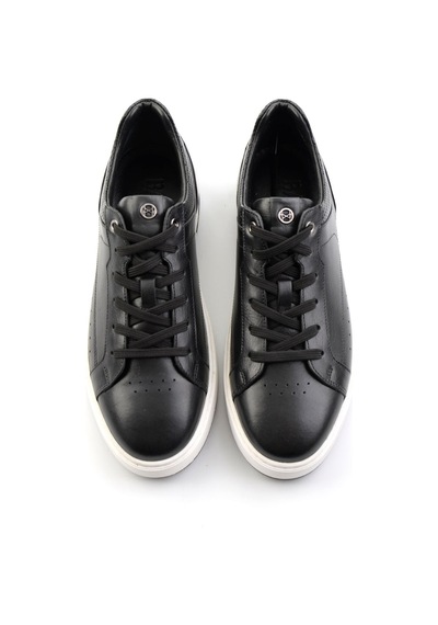 Bambi Siyah Hakiki Deri Erkek Sneaker E01398008743
