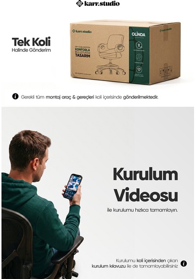 Olinda Ergonomik Çocuk Çalışma Koltuğu Mavi