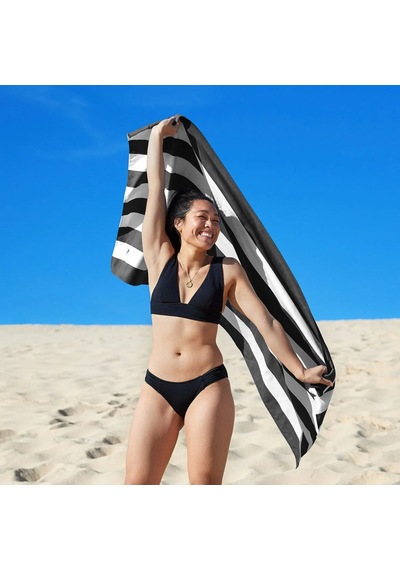Dock And Bay Plaj Havlusu Cabana L Kamari Charcoal Siyah