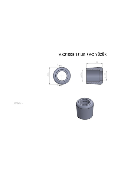 Cateksss 16 Lık Pvc Yüzük - 32 Li Paket