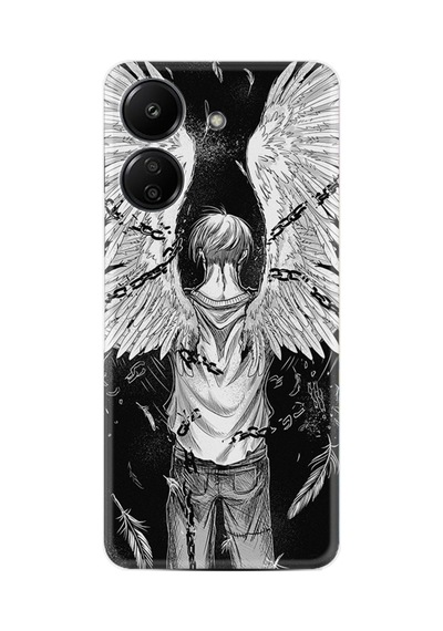 Tecno Spark Go 2024 Kılıf Desenli Silikon Platinium Series Angel 1883