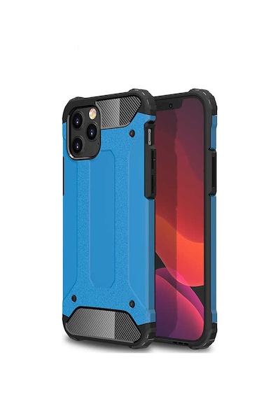 Noktaks - Apple Uyumlu iPhone   12 Pro Max - Kılıf   Çift Katman Zırh Tank Crash Military Kapak - Mavi