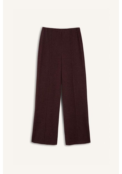 Defacto Straight Fit Beli Lastikli Geniş Paça Pantolon F1016ax25aubr93 Bordo