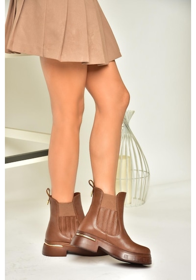 Fox Shoes T996334009 Taba Kalın Tabanlı Kadın Bot Taba-Suni Deri Taba Fox Shoes T996334009 Taba Kalın Tabanlı Kadın Bot Taba-Suni Deri Taba