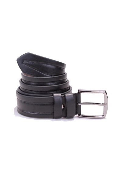Dagoster DMK26-351 Siyah 4 CM Suni Deri Erkek Kemer Siyah