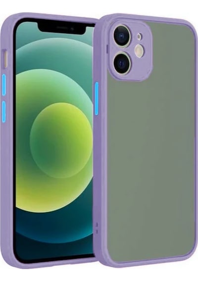 Apple iPhone Uyumlu 12 6.1inç Kamera Korumalı Premium Silikon - Kılıf- 5775 Lila