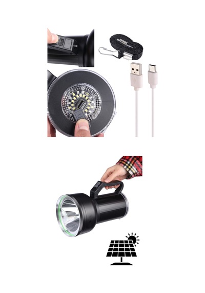 Taşınabilir Solar Şarjlı Led Fener Powerbank Özellikli Kamp Ve Acil Durum İçin Süper Parlak Işık
