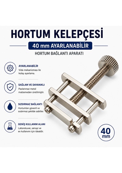Hortum Kelepçesi 40 Mm Ayarlanabilir - Hortum Bağlantı Aparatı
