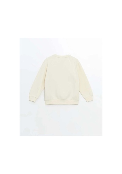 LC Waikiki Lcw Kidsbej Bisiklet Yaka Erkek Çocuk Kalın Sweatshirt Bej