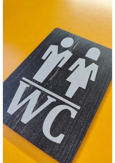 Kadın-erkek Wc Yönlendirme Levhası - Rebap Ahşap