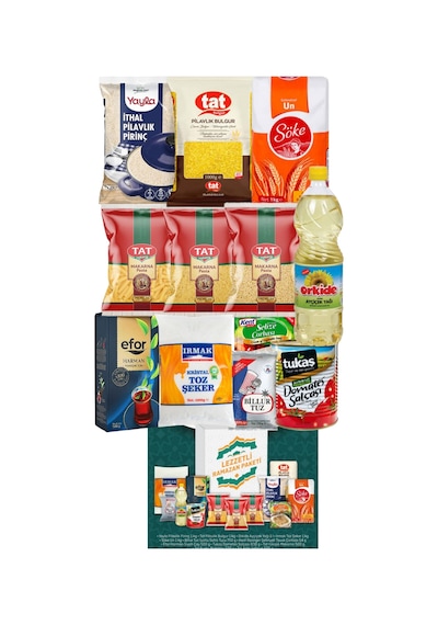 Ramazan Kolisi Erzak Paketi Kumanya Yardım Gıda Kolisi 12 Parça Ürün Eko Paket