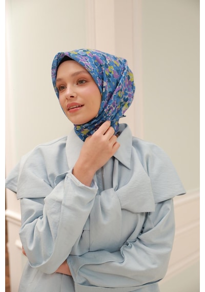 Silk Home Soft Eşarp 73081-16 Taş, Bebe Mavi, Mor, Yağ Yeşili, İndigo