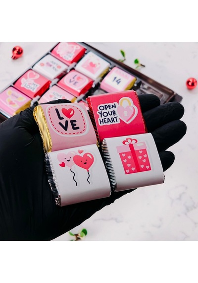 Nin Chocolate Sevgililer Günü Baskılı İnce Kare Delux Çikolata