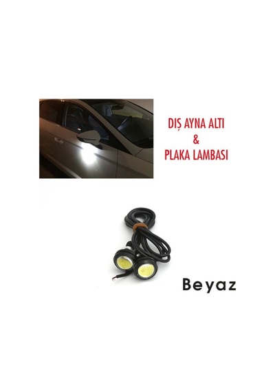 Lamba Ayna Altı Kartal Göz 22mm 12v Beyaz Takım