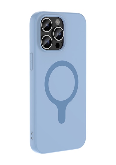 Apple iPhone Uyumlu 14 Pro Max Kılıf M-safe Şarj Özellikli Zore Aris Silikon Kapak - Baby Blue
