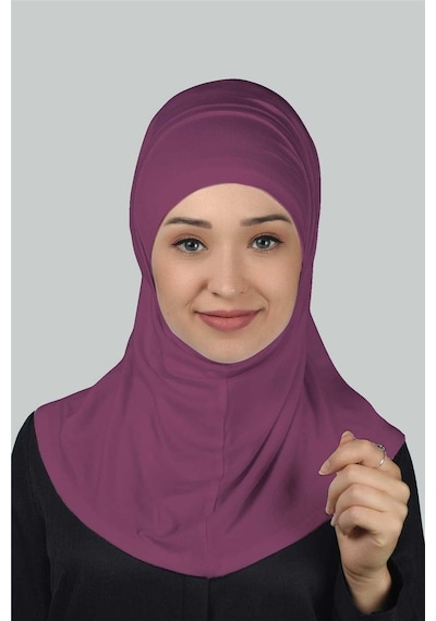 Altobeh İkili Set Pratik Eşarp Hazır Türban Ve Hijab Tesettür Bonesi Koyu Bordo
