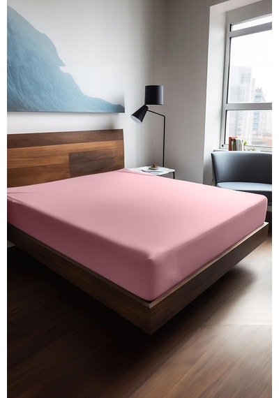 Soley Mix & Match Plain %100 Pamuklu Ranforce 100 X 200 Tek Kişilik Çarşaf Pembe