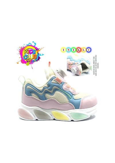 Cool Elliot Akıllı Bağcıklı Işıklı Ortopedik Çocuk Spor Ayakkabı Pudra