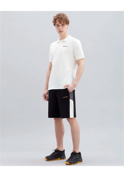 Skechers S211800-102 Polo M Kısa Kollu Erkek Polo Tişört Beyaz