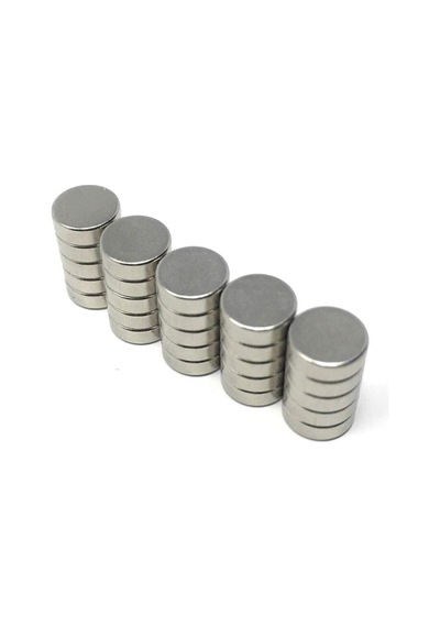 Dünya Magnet 10 Adet 6mm X 2mm Yuvarlak Güçlü Neodyum Mıknatıs Magnet