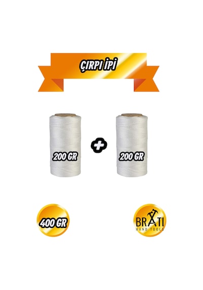 Çırpı İpi Duvarcı Sıvacı İnşaat Naylon Duvar İpi Uçurtma İpi 200 Gr 2 Adet