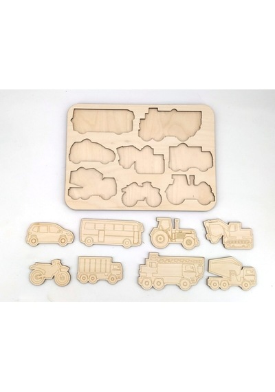 Montessori Araçlar Boyama Puzzle