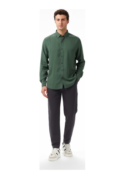 Nautica Erkek Yeşil Classic Fit Gömlek Düz W57232t Yeşil