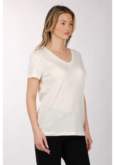 Daıdo Kadın T-shirt 19y311900982 Ekru